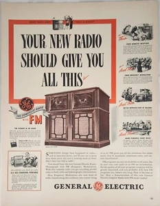 1941 General Electric radio with FM Vintage Ad should give you all this - Picture 1 of 1