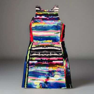 Amanda Uprichard Dress Size L Multicolored Mini Sheath Cocktail Dress - Image 1 of 4