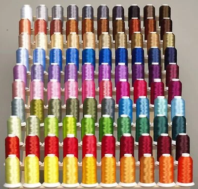 100 Color Polyester Machine Embroidery Thread Kit 500m for Pro and Beginner - Image 1 of 4