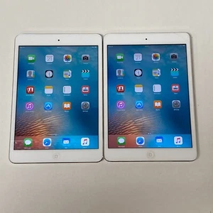 Job Lot 2x Apple iPad Mini 16GB 32GB Silver Wi-Fi Only 7.9in screen - Grade B/F - Picture 1 of 11