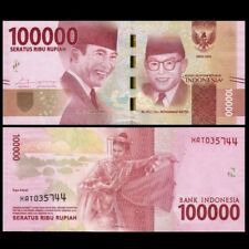 1 MILLION INDONESIA RUPIAH - 100,000 X 10 = 1,000,000 - IDR CIRCULATED INDONESIA