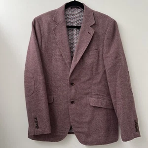Oxford Woolrich The Blake Pink Mens Blazer Suit Formal Casual XL Slim RRP $349 - Picture 1 of 21