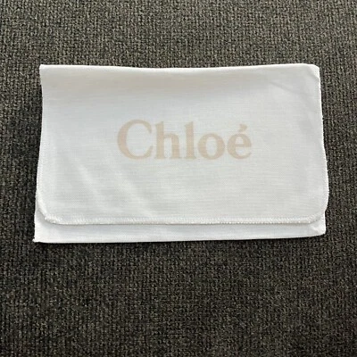 CHLOE 集尘袋 9 英寸 X 5.5 英寸白色折叠太阳镜旅行存储钱包保护套 — 第 1/4 张图片