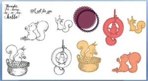 Heartfelt Creations ~ Furry-Tailed Frolic COMBO ~ Die and Cling Stamps SET - Bild 1 von 5