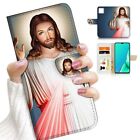 ( For iPhone 12 ) Wallet Flip Case Cover AJ23204 God Jesus