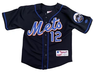 100% Authentic ROBERTO ALOMAR New York Mets Baseball Jersey Youth Small 8 Sewn - Picture 1 of 15