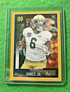 TONY JONES JR. GOLD PARALLEL ROOKIE CARD JERSEY #6 SAINTS 2020 SCORE FOOTBALL RC