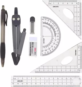 8PCS Math Geometry Kit Set for Student and Engineering Drawing - Drawing Compass - Picture 1 of 7
