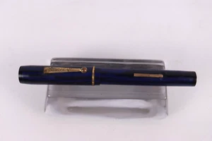 Penna stilografica flattop grande blu royal - nera - Foto 1 di 8
