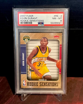 Kevin Durant 2007 Fleer Rookie Sensations PSA 8 #RS-2  Foto 1 de 2