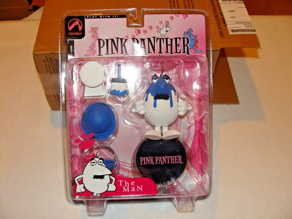 RARE 2004 Palisades Toys Pink Panther Series1 The Man Blue Variant Action Figure