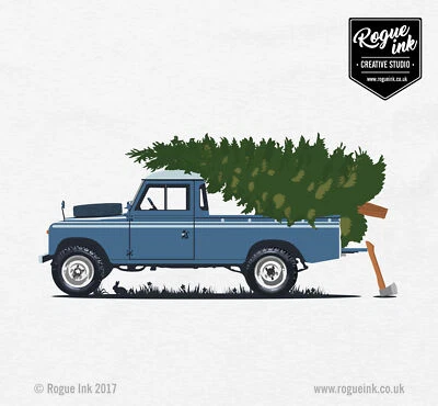 ROGUE INK Land Rover Series 3 LWB Pickup Tree T-Shirt NEW
