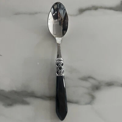 Vietri Aladdin 辉煌,炭色 TEASPOON 餐具 18/10 不锈钢,全新 — 第 1/4 张图片