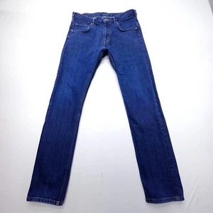 Patagonia Straight Fit Jeans Mens 34x34 Dark Wash Organic Cotton Iron Clad EUC - Picture 1 of 11