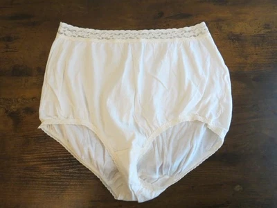 De Colección Maidenform Wise Buys Calzoncillos Abuela Bragas Talla 8 Algodón Encaje Borde 40523 Marfil Foto 1 de 4
