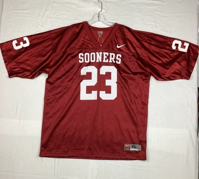 OU University Of Oklahoma Sooners Football Jersey Men's XL #23 Poppy, NWT - Image 1 of 4