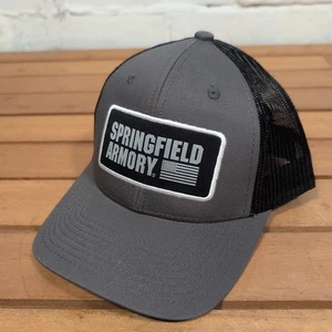 Springfield Armory Trucker Snapback Hat Cap Gray/Black Mesh Back - Picture 1 of 6