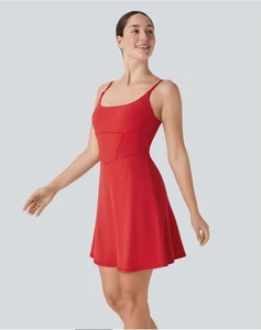 Halara SoftlyZero Plush Corset 2-in-1 Mini Dress With Pocket Longer Length Large - Picture 1 of 7