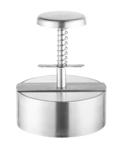 Prensa para hamburguesas de acero inoxidable 304 - 4,5" para hacer hamburguesas, resistente Sta... - Imagen 1 de 6