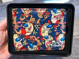 Offizielle Nickelodeon Ren & Stimpy faltbare Geldbörse Kunstleder Schnalle nach unten  - Bild 1 von 5