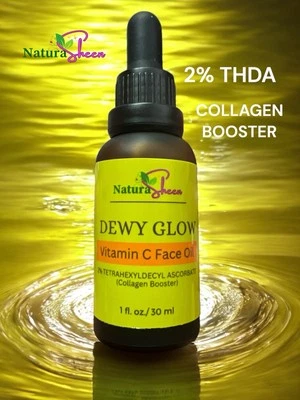 NATURASHEEN DEWY GLOW Vitamin C Face Oil 30ml Tetrahexyldecyl Ascorbate. - Image 1 of 4