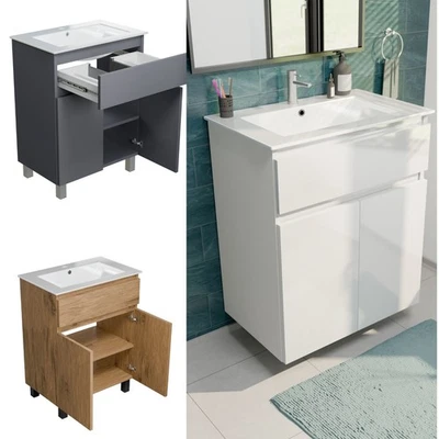 paplinskimoebel Waschbeckenunterschrank Gästebad Toilette Sink Hängend/Stehend - Bild 1 von 3