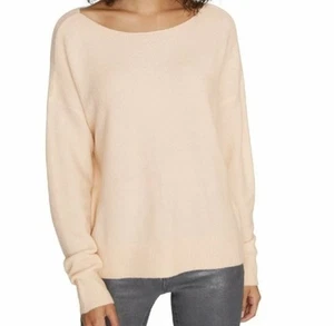 Sanctuary Chill Out Ballet Neck Sweater Ivory Beige Size L - Picture 1 of 5