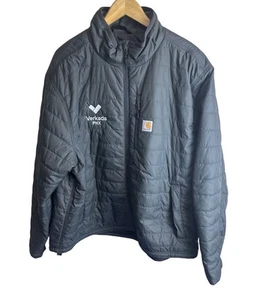 Carhartt Men’s Gray Rain Defender Relaxed Fit Puffer Jacket Size 2XL - Picture 1 of 7