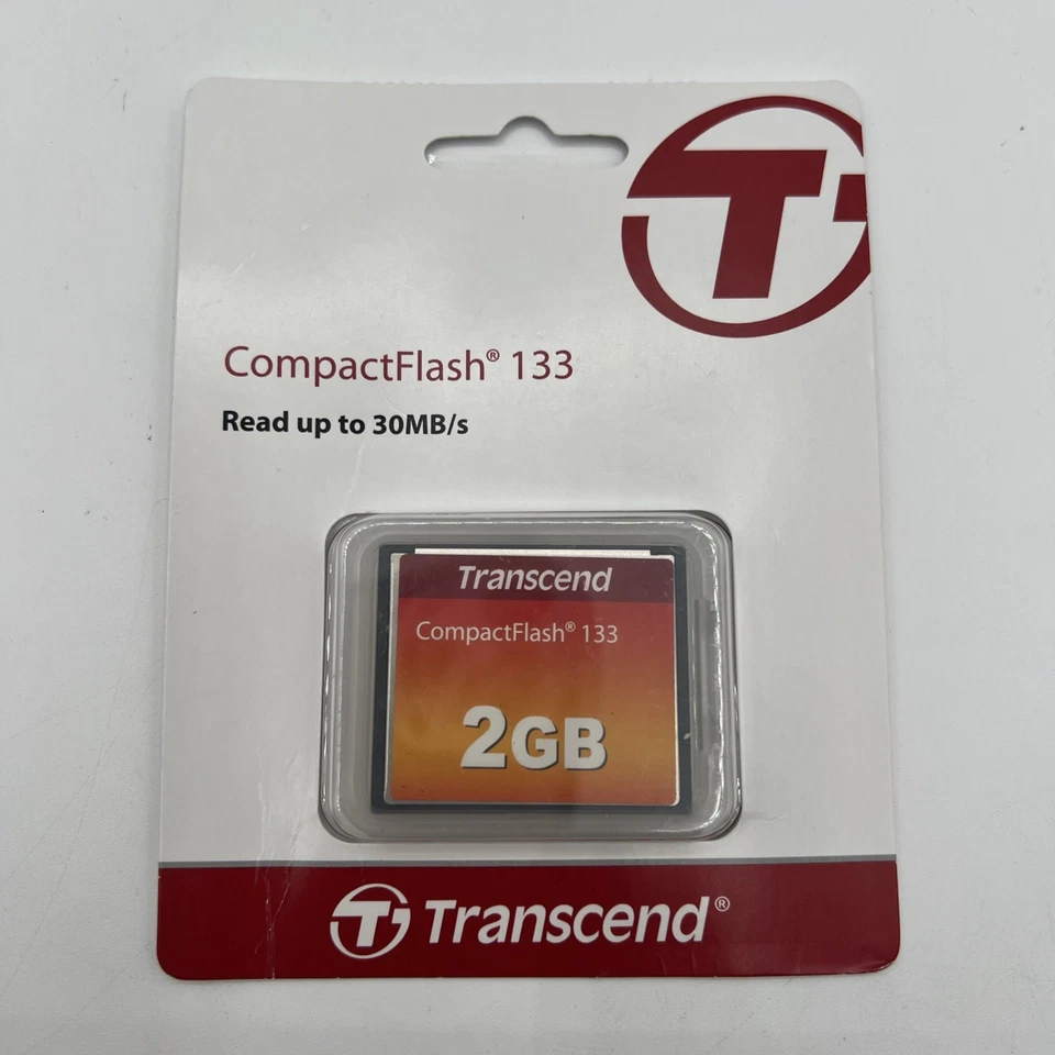 Transcend 2GB 133 Compact Flash 2 GB Memory for Nikon, Canon SLR Cameras - Image 1 of 1
