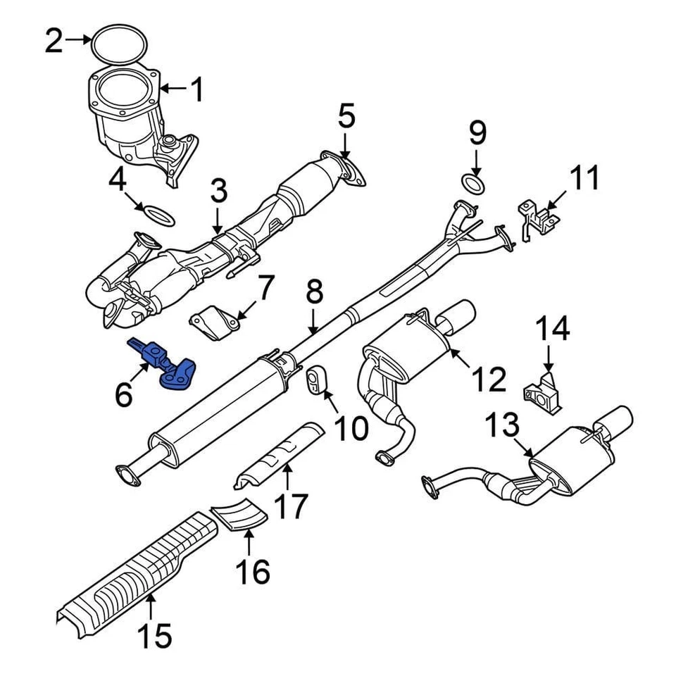 For Nissan Maxima 2009-2023 Nissan 207119N00A Exhaust System Hanger Bracket Foto 1 de 1