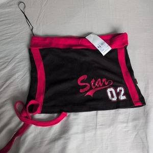 Girls/Womens Bandeau Strapless boob tube top Medium Black/Red summer 12 - Picture 1 of 1