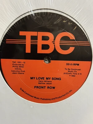 Front Row 12" VINYL RECORD NM "My Love My Song" & Wanting You &  You're the One" - Image 1 of 3