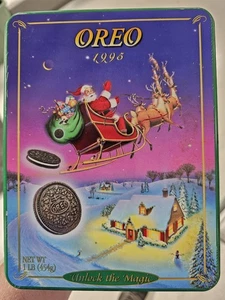 Oreo Cookie Vintage 1995 Latta Commemorativa Natale Edizione Limitata *VUOTO* - Foto 1 di 8