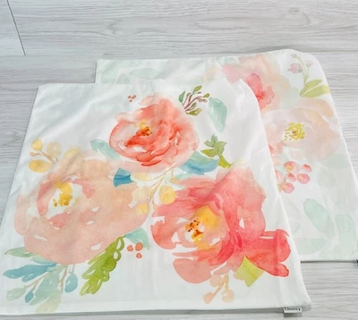 Juego de 3 Fundas de Almohada Emvency Peonías Acuarela Floral Rosa Flor Cremallera Foto 1 de 4