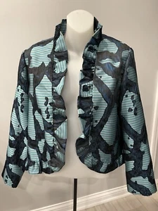 Designer Grace Chuang New York Open Front Jacket Unique Design sz M Events/Party - Picture 1 of 12