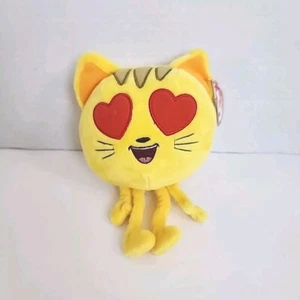 TY Beanie Bebés Gato con Ojos de Corazón Peluche Animal Emoji Película 7" Etiquetas - Imagen 1 de 11