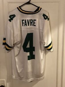 Brett Favre Green Bay Packers jersey mens size large adidas white READ