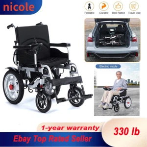 Foldable Electric Wheelchair Heavy Duty Power Mobility Scooter All Terrain US - Picture 1 of 8