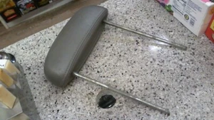 95-99 Chevy GMC Truck Tahoe Yukon Suburban Rear Headrest Gray Leather OEM - Picture 1 of 8