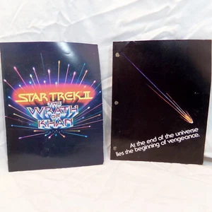 Star Trek II Wrath of Khan kleines Promo Poster & Credits Ordner  - Bild 1 von 8