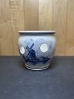 4.75” Vintage Holland Delft Blauw Hand Painted Blue White Indoor Orchid Planter