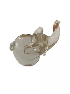 Fermacarte Elefante Vintage Vetro Trasparente Tronco Up Posizione" Da Collezione - Foto 1 di 8