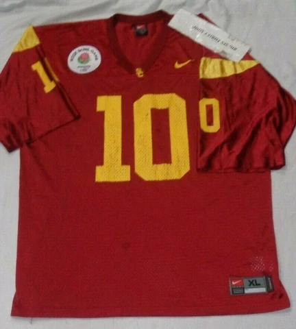 USC TROJANS #10 ROSE BOWL GAME NIKE TEAM AUTHENTIC NCAA JERSEY SIZE XL ADULT Cover