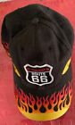 Route 66 Hot Rod Flames Motorcycle Adjustable Hat Snapback Clean Never Worn