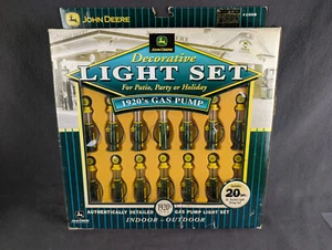 John Deere 20pc Decorative Lights 1920's Gas Pumps String Party Patio NIB - Picture 1 of 13