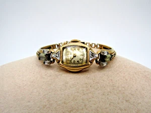 Vintage Rare Bulova 6AH Winding Ladies Cocktail Genuine Diamonds Swiss Watch - Picture 1 of 16