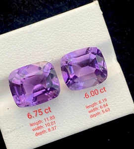 12.75 Ct Natural cut Amethyst lot cushion shape loose gemstone from Africa. - Picture 1 of 4