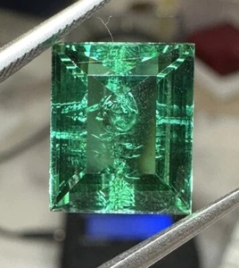 6.00ct + FINEST LAB GROWN CREATED COLUMBIAN BIRON Emerald Cut 12mm X 10mm - Picture 1 of 3