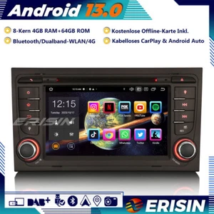 8-Kern Android 13 Autoradio GPS DAB+ CarPlay für AUDI A4 S4 RS4 RNS-E SEAT EXEO - Bild 1 von 16