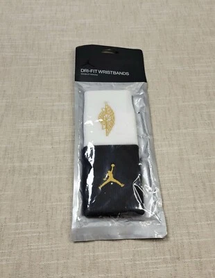 Conjunto de Pulsera NIKE Air Jordan Negro Blanco Dorado Dri-fit Unisex Talla Única Foto 1 de 4